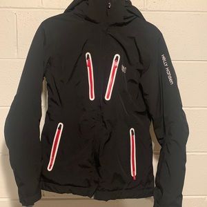 Helly Hansen HellyTech Fitted Parka Recco Ski Jacket Black/Pink Medium